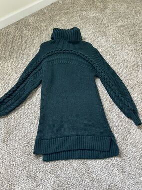 Chunky turtle neck long sweater